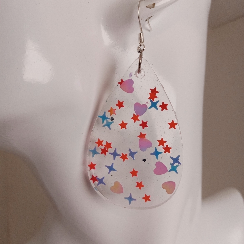 Colorful Teardrop Earrings - Picture 1 of 8